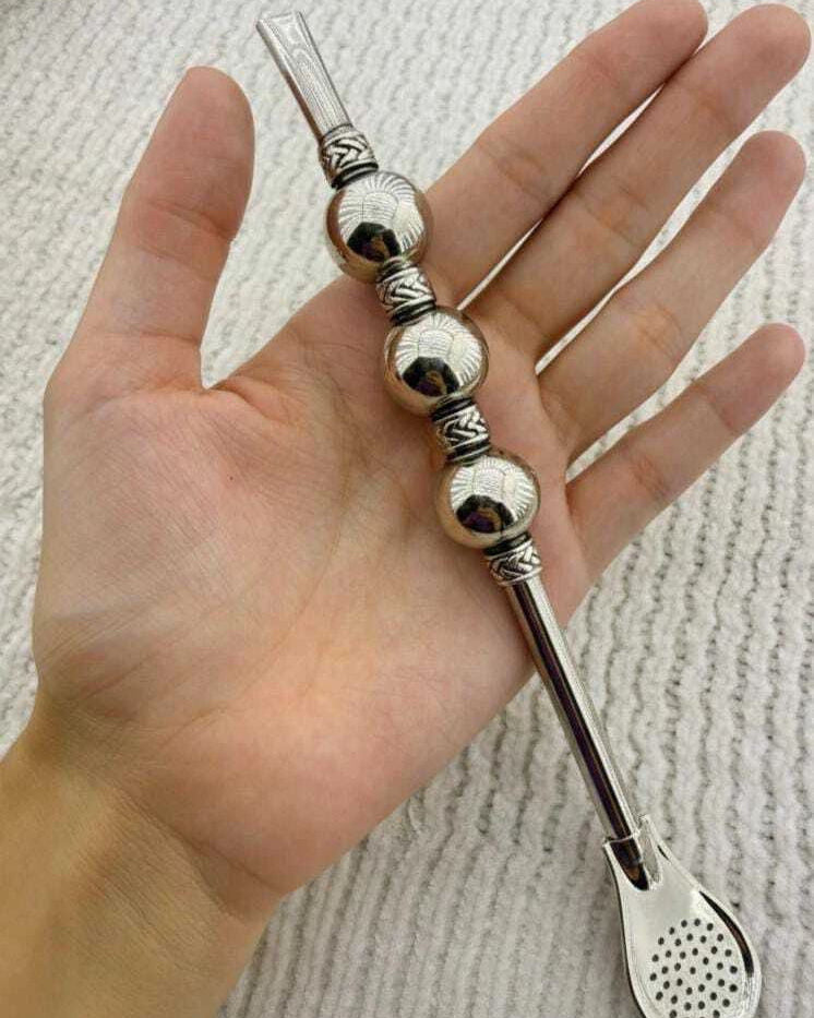 BOMBILLA CON 3 BOCHAS DE ALPACA