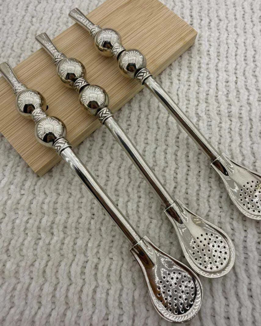 BOMBILLA CON 2 BOCHAS DE ALPACA