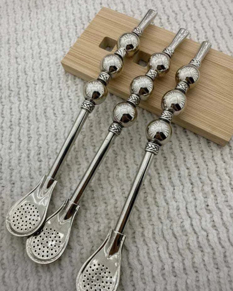 BOMBILLA CON 3 BOCHAS DE ALPACA